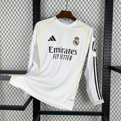 25-26 Real Madrid  Home Long Sleeves Jersey