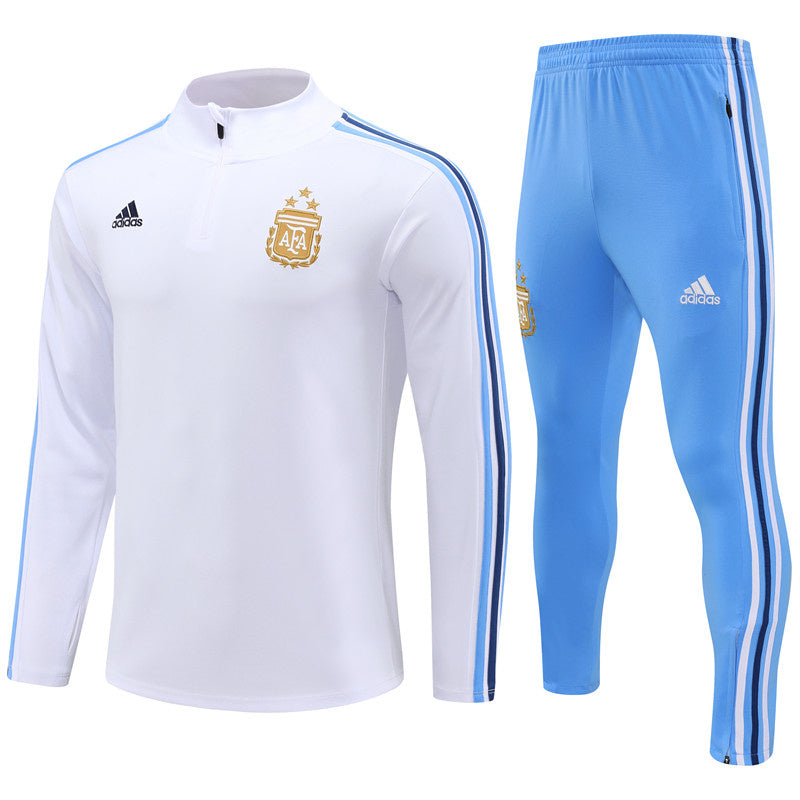 2023 Argentina Long Sleeve Kits White Zipper