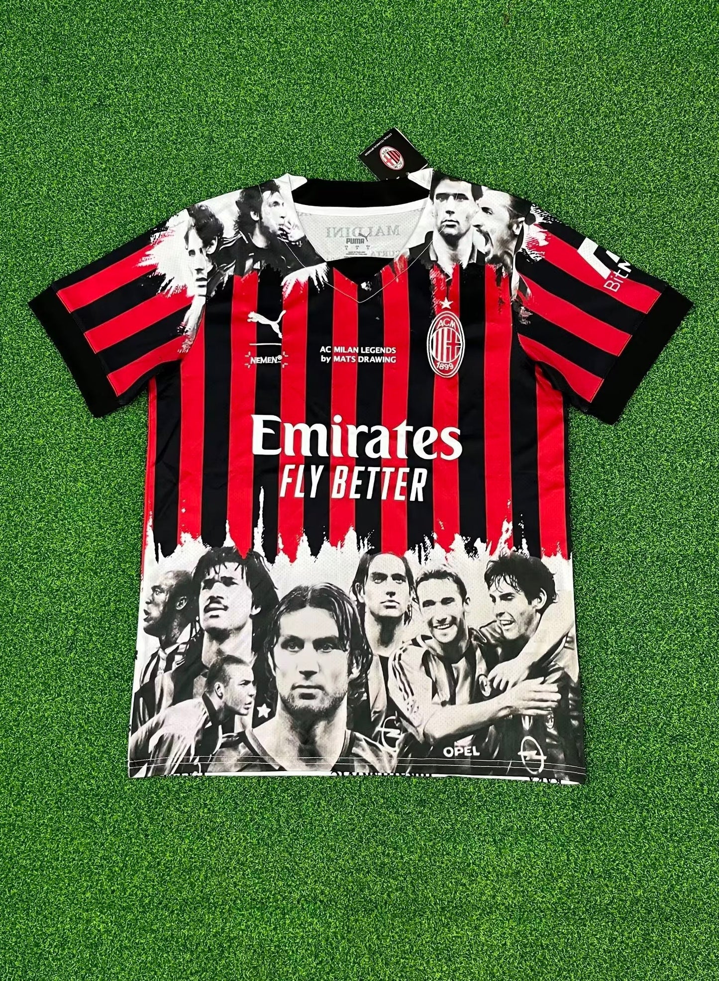 Ac Milan retro players jersey edition