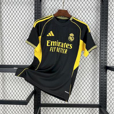 Real Madrid 2025/26 Black and yellow special edition Jersey