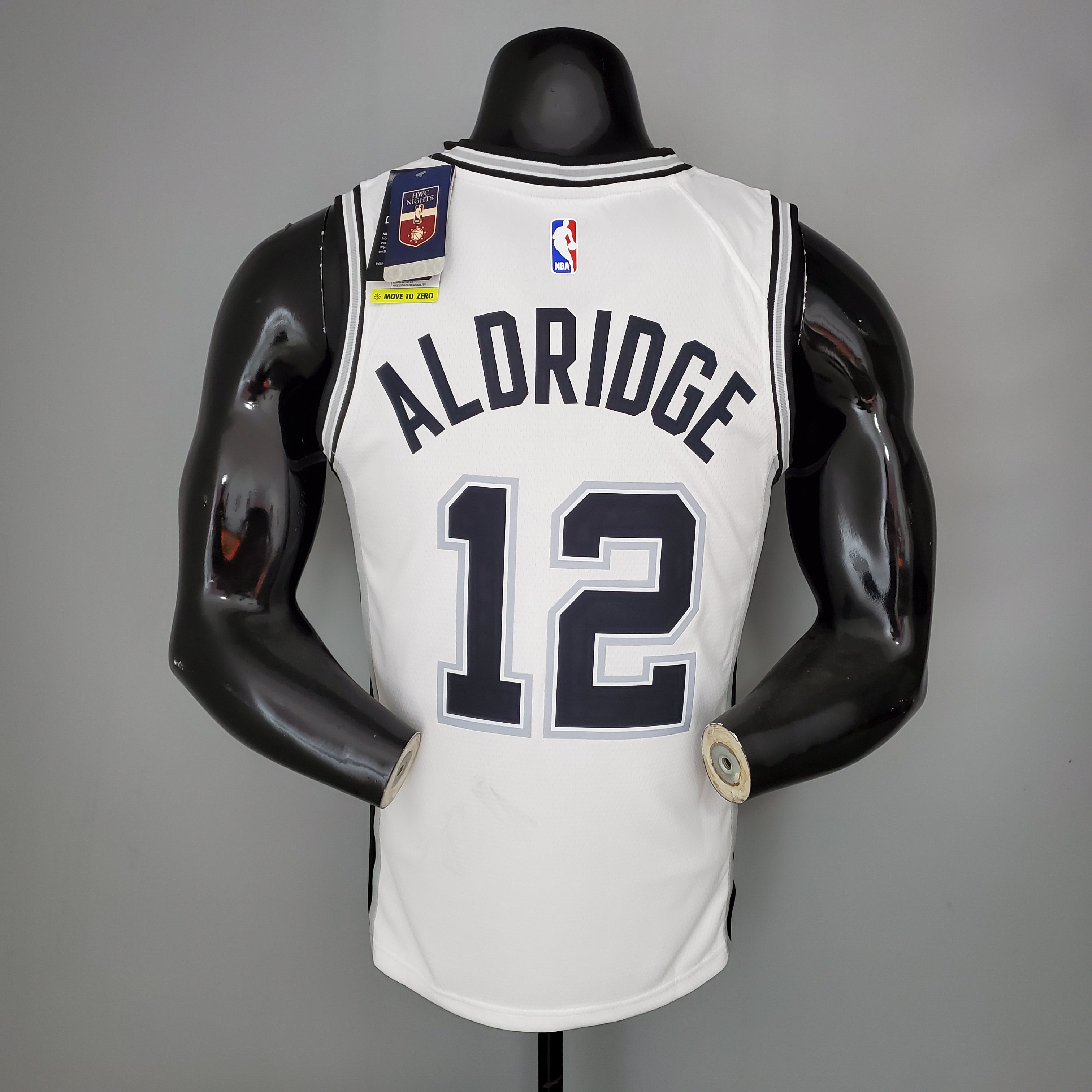 ALDRIDGE#12 Spurs White NBA Jersey