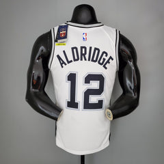 ALDRIDGE#12 Spurs White NBA Jersey