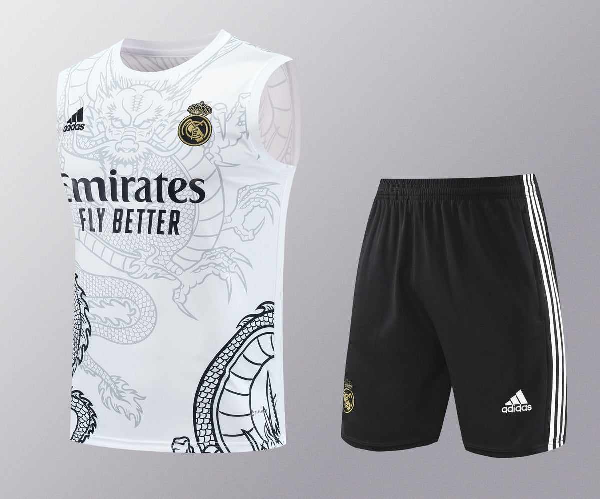 Real Madrid Dragon White Training Uniform