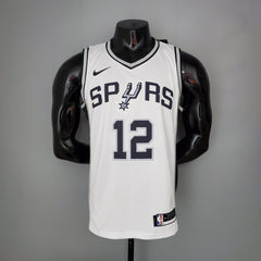 ALDRIDGE#12 Spurs White NBA Jersey
