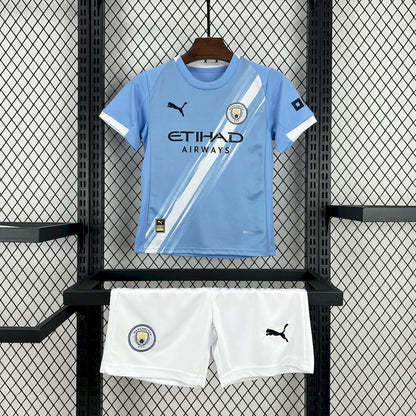 Manchester City 2025/26 Home Kids Kit