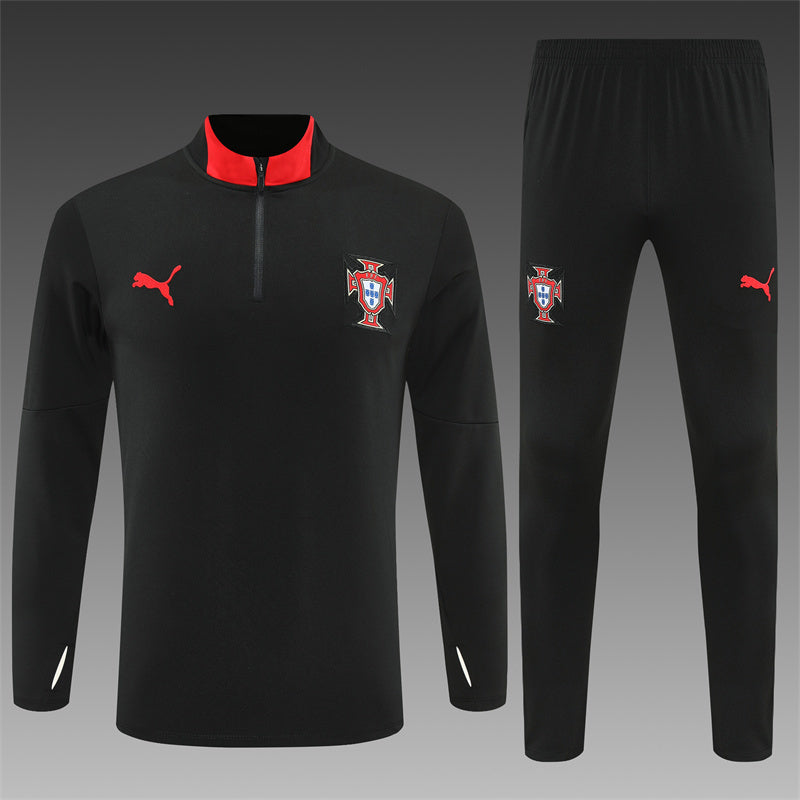 25-26 PORTUGAL FULL BLACK TRACK SUIT