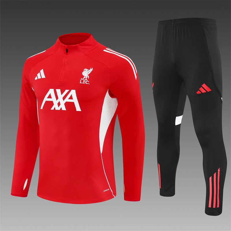 25-26 Liverpool FC Red & Black Elite Training Tracksuit