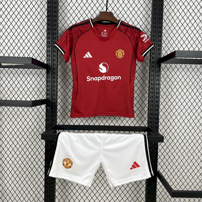 Manchester United 2025/26 Home Kids Kit